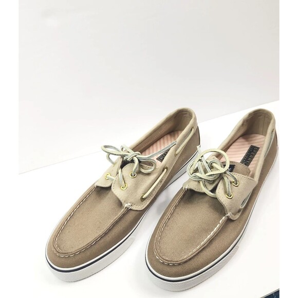 Sperry Shoes - Sperry Top-Sider Boat Shoes Canvas Beige Womens Tan Classic 10